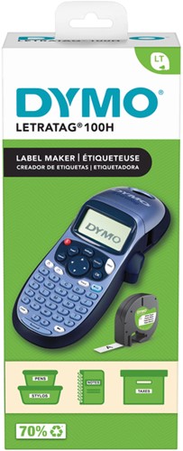Labelprinter Dymo LetraTag 100H draagbaar abc 12mm blauw