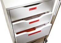 Labeltape Dymo LabelManager D1 polyester 19mm zwart op rood-4