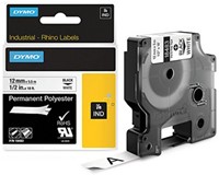 Labeltape Dymo Rhino industrieel polyester 24mm zwart op wit-3
