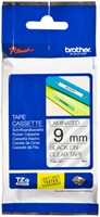 Labeltape Brother P-touch TZe-121 standaard 9mm zwart op transparant