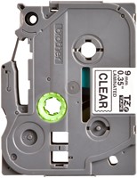 Labeltape Brother P-touch TZe-121 standaard 9mm zwart op transparant-2