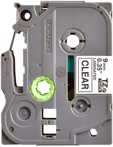 Labeltape Brother P-touch TZe-121 standaard 9mm zwart op transparant-2