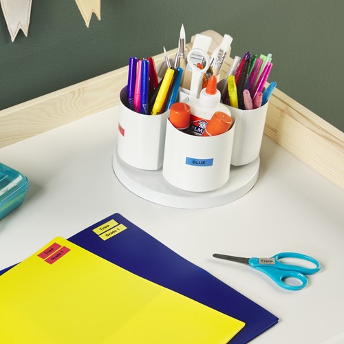 Labeltape Dymo LetraTag plastic 12mm zwart op blauw-3