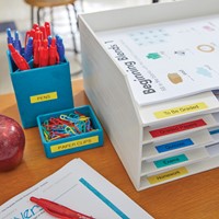 Labeltape Dymo LetraTag plastic 12mm zwart op geel-2