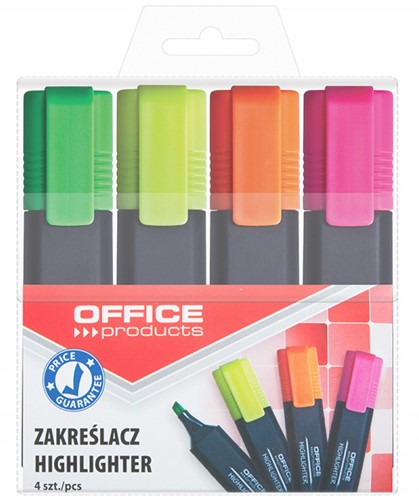 Markeerstift met beitelpunt, 1-5mm, assorti - 4 kleuren