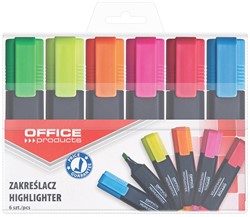Markeerstift met beitelpunt, 1-5mm, assorti - 6 kleuren