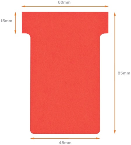 T-kaart Nobo nr.2 48mm rood 100 stuks-5
