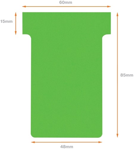 T-kaart Nobo nr.2 48mm groen 100 stuks-3