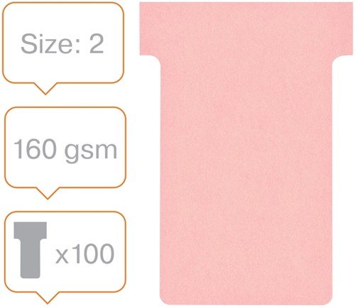 T-kaart Nobo nr.2 48mm roze 100 stuks-4