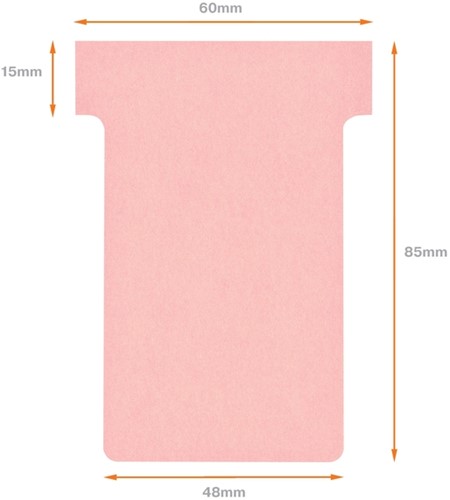 T-kaart Nobo nr.2 48mm roze 100 stuks-6