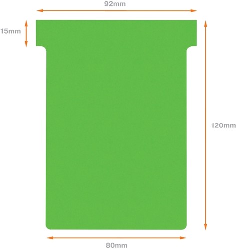 T-kaart Nobo nr.3 80mm groen 100 stuks-3