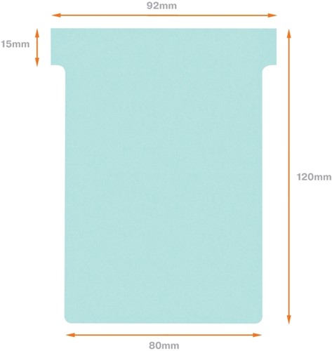 T-kaart Nobo nr.3 80mm blauw 100 stuks-6