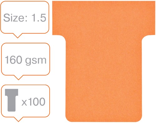 T-kaart Nobo nr 1.5 36mm oranje 100 stuks-2