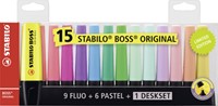 Markeerstift STABILO BOSS Original 70/15 assorti deskset à 15 stuks-3