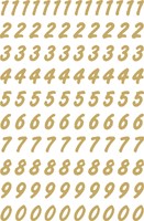 Etiket HERMA 4151 8mm getallen 0-9 goud op transparant 200 stuks