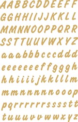 Etiket HERMA 4152 8mm letters A-Z goud op transparant 238 stuks