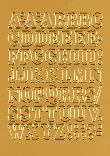 Etiket HERMA 4183 12mm letters A-Z goudfolie 50 stuks