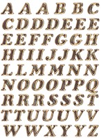 Etiket HERMA 4192 8mm letters A-Z goudfolie 61stuks