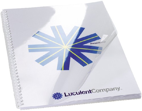 Voorblad GBC A4 PVC 300micron transparant 100 stuks