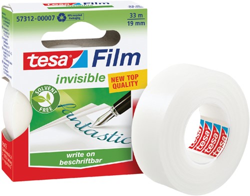 Plakband tesafilm® Invisible, 33mx19mm, mat transparant