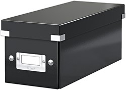CD-opbergdoos Leitz Click & Store WOW  gerecycled karton 143x136x352mm zwart