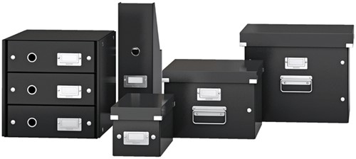 CD-opbergdoos Leitz Click & Store WOW  gerecycled karton 143x136x352mm zwart-8