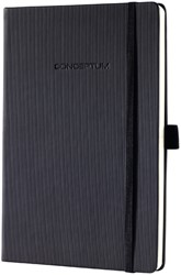 Notitieboek Sigel Conceptum Pure A5 194blz 80gr lijn hardcover zwart