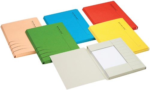 Dossiermap Secolor folio 3 klep 100% gerecycled karton 250 gr grijs-2