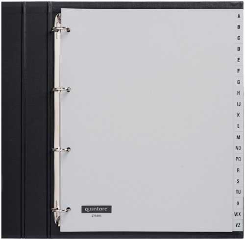 Tabbladen Quantore A4 4-gaats 20-delig met alfabet breed PP-2