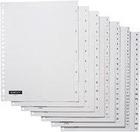 Tabbladen Quantore 23-gaats 1-20 genummerd wit PP-2