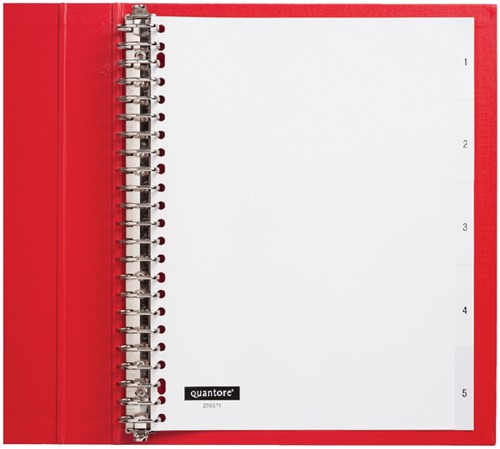 Tabbladen Quantore 23-gaats 1-5 genummerd wit PP-2
