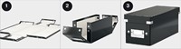 DVD-opbergdoos Leitz Click & Store WOW  gerecycled karton 206x147x352mm zwart-2
