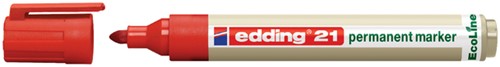Permanent marker edding 21 Ecoline, rond, 1.5-3mm, rood