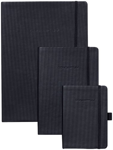 Notitieboek Sigel Conceptum Pure A5 194blz 80gr lijn hardcover zwart-2
