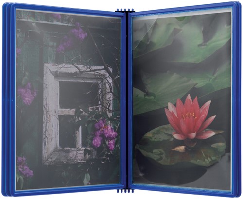 Wandelement Djois Flex-O-Frame A4 met 5 tassen blauw