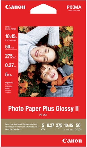 Inkjetpapier Canon PP-201 10x15cm 260gr glans 50 vel