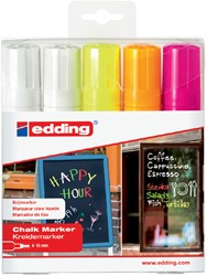 Krijtstift edding 4090 window schuin 4-15mm assorti etui à 5 stuks