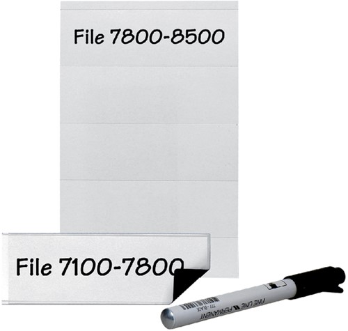Etikethouder Djois 55x102mm magnetisch transparant 3 stuks-1