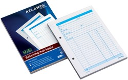 Rekeningblok Djois Atlanta A4 50x2vel zelfkopierend wit