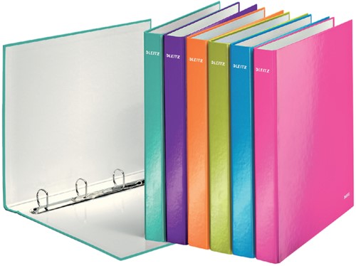 Ringband Leitz WOW A4 maxi 4-rings D-mechaniek 25mm ijsblauw-3