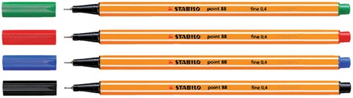 Fineliner STABILO point 88/46, fijn, zwart-3