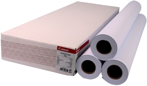 Inkjetpapier Canon, 914mmx50m 80 gram, standaard, 3 rollen