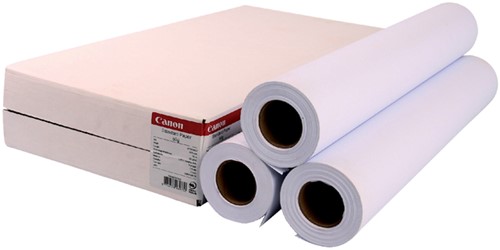 Inkjetpapier Canon, 610mmx50m 80 gram, standaard 3 rollen