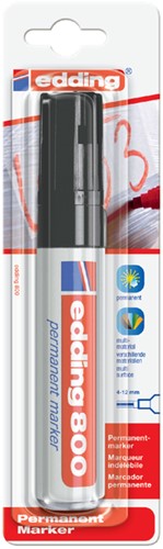 Permanent marker edding 800, schuin, 4-12mm, zwart, blister à 1 stuk