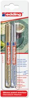 Paintmarker edding 780 op oliebasis 0.8mm goud en zilver blister à 2st