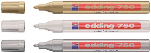 Paintmarker edding 750 op oliebasis 2-4mm wit-2