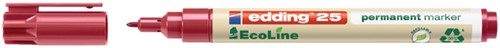 Permanent marker edding 25 Ecoline, rond, 1mm, rood