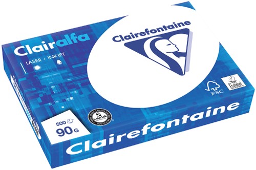Kopieerpapier Clairefontaine Clairalfa A4 90gr wit 500 vel
