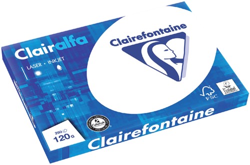 Kopieerpapier Clairefontaine Clairalfa A3 120gr wit 250 vel
