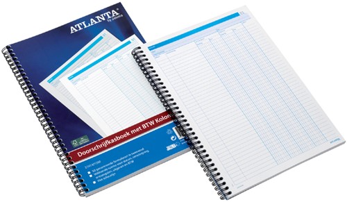 Doorschrijfkasboek Djois Atlanta met kopie (carbon) A4 4 geldkolommen met BTW